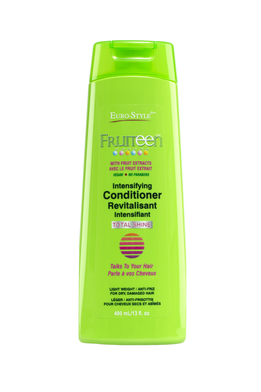 Intensifying Conditioner for Dry & Damaged Hair, Anti-Frizz Total Shine with Fruit Extracts, Vegan Formula, Paraben-Free