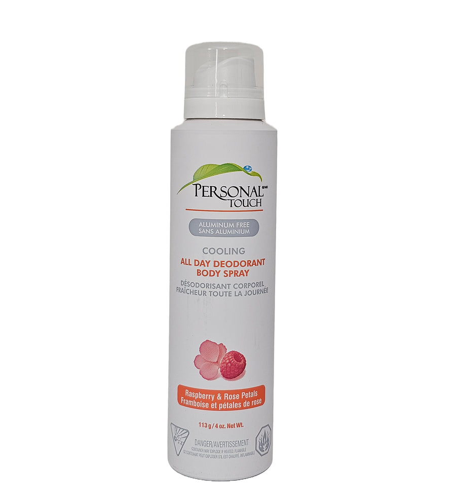 Personal Touch® Deodorant Body Spray Raspberry & Rose Petals  /  4 oz.Net Wt.
