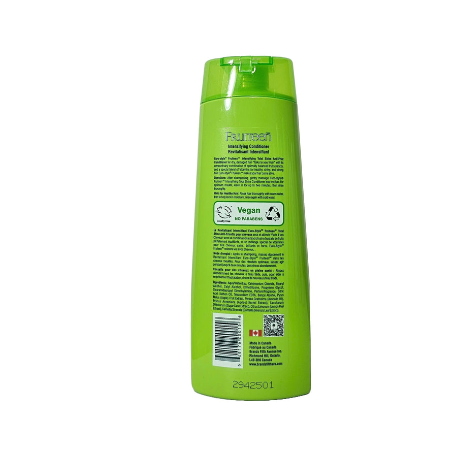 Intensifying Conditioner for Dry & Damaged Hair, Anti-Frizz Total Shine with Fruit Extracts, Vegan Formula, Paraben-Free